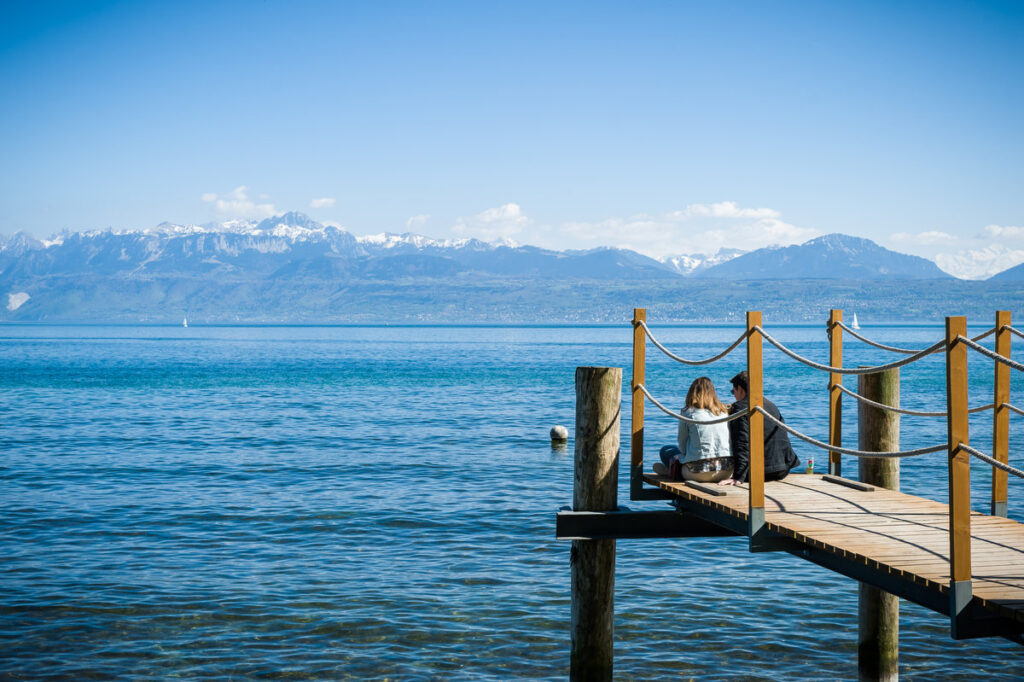 Embarcadère du Parc de l'Indépendance à Morges.